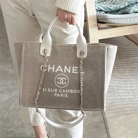 chanel deauville tote dupe amazon|chanel deauville tote large size.